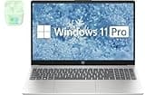 HP 15.6" FHD Business & Student Laptop Computer, 32GB RAM 1TB SSD, 8-Cores Intel Core i3, Windows 11 Pro Laptop with Microsoft Office Lifetime Suite, Fingerprint Reader, PLUSERA Earphones, Silver