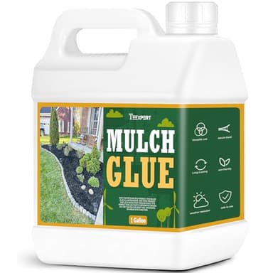 Teexpert Mulch Glue for Landscaping, 1 Gallon Rock Glue for Landscaping Gravel Binder Adhesive to Lock Down Pea Gravel, Stone, Rubber Mulch, Wood Chips, Pine Straw in Place for Outdoor Landscape