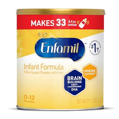 Enfamil Infant Formula, Milk-based Baby Formula with Iron, Omega-3 DHA & Choline, Powder Can, 21.1 Oz
