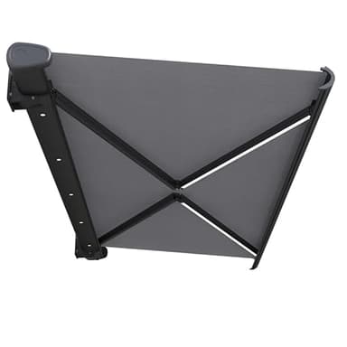 RNQZ Electric Retractable Awning, Automatic Retractable Awning for Patio & LED Light, Motorized Outdoor Shade Waterproof Fabric for Yard Porch Balcony,2X1.5M