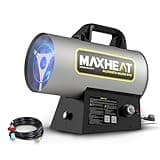 InoKraft MaXheat MH68 68,000 BTU Forced Air Propane Heater, Portable Garage Heater, Adjustable Liquid Propane Torpedo Heater Shop Heater For Garage, Jobsite, Construction Sites - Hose Regulator 10ft