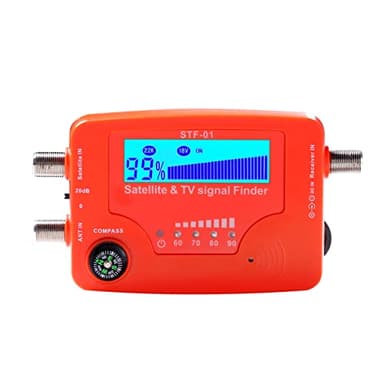 Digital Satellite Finder, Weytoll 2 in 1 Satellite and TV Signal Finder STF-01 TV Antenna Signal Strength Meter Signal Finding Meter with Compass Alarm Buzzer