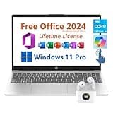 HP 15.6" Business Laptop, Free Microsoft Office 2024 Lifetime License, Copilot AI Chat, HD Touchscreen Display, Intel 6-Core i3-1215U 4.4 GHz, 16GB RAM, 1TB SSD, Long Battery Life, Windows 11 Pro