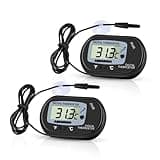 ZACRO 2 Pack Digital Aquarium Thermometer, Fish Tank Thermometer, Water Thermometer with Large LCD Display,Reptile Thermometer for Fish Tank Water Terrarium