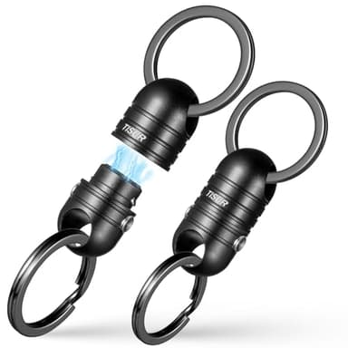 TISUR Quick Release Keychain, Magnetic Key Holder Keyring Connector, Detachable Key Chain Rings for Men Women Car Keys