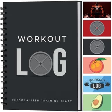 Workout Planner for Daily Fitness Tracking & Goals Setting - A5 Size, 6” x 8”, Charcoal Gray - Men & Women Personal Home & Gym Training Diary - Log Book Journal - by Workout Log Gym