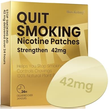 Biovikoting Nicotine Patches 42mg, Stop Smoking Patch Upgrade Strength, Stop Smoking Aids that Work, Organic Transdermal System Patches, parches para dejar de fumar cigarro, 14 Count