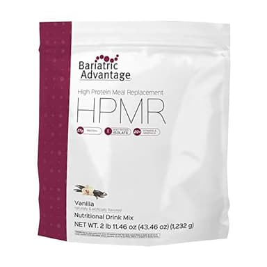Bariatric Advantage High Protein Meal Replacement Drink Mix, Protein Powder Whey Isolate for Gastric Bypass and Sleeve Gastrectomy Patients, 27g Protein, Lactose Free - Vanilla - 28 Servings