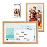 Changing 15.6" Wall Digital Calendar F16s丨Touchscreen Digital Picture Frame丨Chore Chart丨Google Calendar&Smart HomeHub&VoiceAssistant&PortableTV&MusicSpeaker丨Smart display丨Gift for Family (Oak Wood)