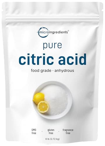 Citric Acid 6 Pounds, Food Grade, Fine Granular Powder | 100% Pure, Concentrated Anhydrous Form | Natural Preservative + Great for Cooking, Cleaning, & DIY Bath Bombs | Non-GMO