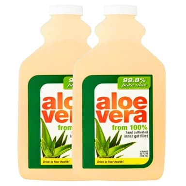 Aloe Vera Drink for Hydration and Digestive Health, Original Flavor, 32 Fl Oz Bottles, 2 Pack – Natural Aloe Gel Beverage, Refreshing & Nutrient-Rich Plant-Based Drink for Daily Wellness and Immune Support