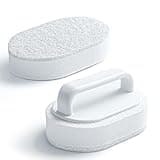 Lumkew Handle Bath Tub Scrubber, Non Scratch Bathroom Scouring Pad, Bathtub Scrubber Soap Scum Remover for Shower Tile Grout Sink Pool Step & Corner, Heavy Duty Cleaning Sponge Scrub, 2 PCS