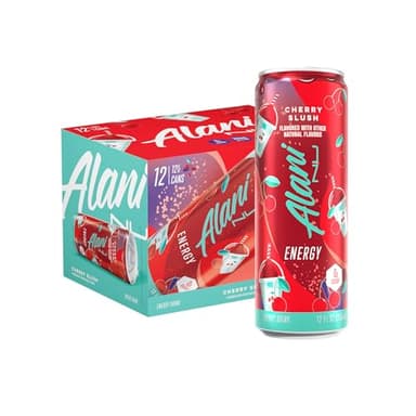 Alani Nu CHERRY SLUSH Ice Sugar Free, Low Calorie Energy Drinks | 200mg Caffeine | Antioxidants | Biotin, B Vitamins | Zero Sugar | 15 Calories or Less | 12 Oz Cans | 12 Count