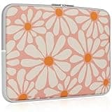 iCasso Laptop Sleeve 13 inch for MacBook Air 13-13.6 inch, Cute Laptop case for MacBook Pro 13 inch, Slim Protective Travel Carrying Case for MacBook Pro 14 inch, Chromebook, HP, Dell, Orange Floral