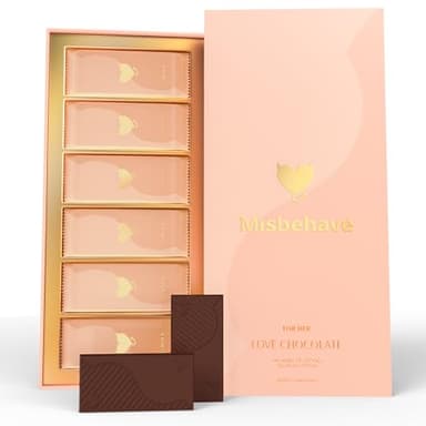 Misbehave Love Chocolate - Premium Dark Chocolate to Inspire Intimacy - Tailored Formula for Women | Vegan, Gluten-Free