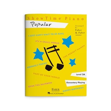 ShowTime Piano: Popular - Level 2A | Beginner Piano Songbook with Movie and Disney Themes | Sheet Music with Fun Piano Repertoire to Build Early Performance Skills | Faber Piano Book for Kids