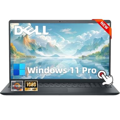 Dell Inspiron 15 3535 Touchscreen Laptop - 16GB DDR4 RAM, 512GB SSD, 15.6" FHD WVA Display, AMD Ryzen 7 7730U,Windows 11 Pro, Copilot, Wi-Fi, Numeric Keypad, Webcam, for Business & Students