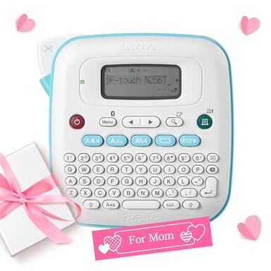 Brother P-Touch PT-N25BT Personal Connected Label Maker, Bluetooth, Design&Print2 app, Portable, Handheld and Prints with P-Touch Btag½â€ (12mm) Wide Color Label Tapes