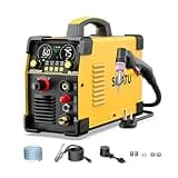 SILATU 75Amps Plasma Cutter, Large LED Display, Non-Touch Pilot Arc, Air Sensor Technology, 110/220V Dual Voltage IGBT Inverter Plasma Cutter Machine, 1'' Max Cutting Thickness for Beginners DIY