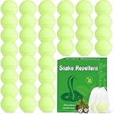 36 Pack Snake Repellent for Yard, Powerful Outdoor & Indoor Snake be Gone for Garden Lawn, Natural Snake Repellent Moth Balls for Outdoor Camping Fishing, Effective Repels Snakes Pets Safe Balls Green