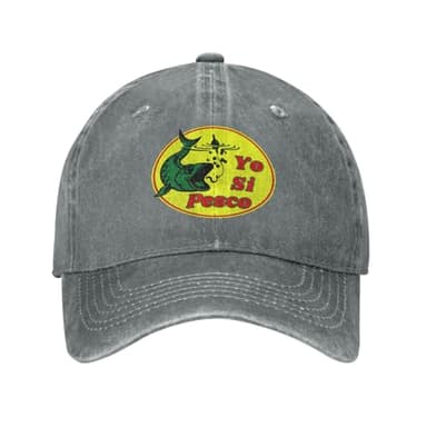 Paosimi Yo Si Pesco Hat Fishing Lover Hat Trucker Hat for Men Women Dad Baseball Cap Gray