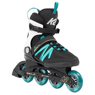 K2 Kinetic 80 Women's Inline Skates - Black/Turquoise, 11.0