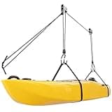 Bonnlo Pulley System Kayak Hoist, Garage Ceiling Storage Canoe Lift with 150 lbs Capacity Even Works as Bike Lift, Up to 14 ft Ceiling