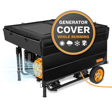 IGAN Generator Covers While Running for most 3500w-12000w Generators - Ultra Heavy Duty Generator Covers for Outside - Portable Waterproof Generator Cover, Generator Enclosure Outdoor, Black