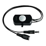 SENSKY BS010L DC 12V to 30V 3A Mini Pir Motion Sensor Switch,Occupancy Sensor Switch for Gun Safe, Kitchen Cabinet, Pantry, Closet led Lighting (Black-with Light Sensor)