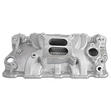 JGhyperX 2701 EPS Intake Manifold Aluminum Dual Plane Compatible with SBC 305 327 350 383 Chevy Small Block 1955-86 262-400 V8 Engine (2701 Silver)