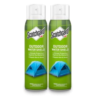 Scotchgard Heavy Duty Water Shield, Repels Water, Ideal For Outerwear, Tents, Backpacks, Canvas, Polyester And Nylon, 21 Ounces (2 Cans)