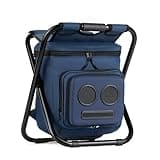 SUPER REAL Backpack Cooler Chair with Speakers. 20-Watt Bluetooth Speakers for Parties/Festivals/Boat/Beach/Camping. Rechargeable, Works with iPhone & Android.