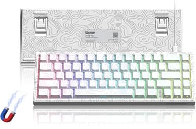 Womier M68 HE V2 Rapid Trigger Keyboard 60% Percent, Hall Effect Topographic Gaming Keyboard, Wired RGB Custom Mechanical Key Board with Magnetic Switch, PBT Keycaps for Mac/Win (White)