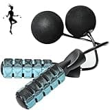 Cordless Jump Rope for Fitness with Indoor Jumping Rope Weighted Ropeless Skipping Jump Rope for Men Women Kids High-Speed Rope Skipping for Narrow Space Fit Weight Loss and General Workouts