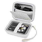 Carrying & Protective Case for Digital Camera, AbergBest 21 Mega Pixels 2.7" LCD Rechargeable HD/Kodak Pixpro/Canon PowerShot ELPH 180/190 / Sony DSCW800 / DSCW830 Cameras for Travel - White