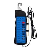 Electric Fence Voltage Tester, Electric Fence Voltage Tester Maximum 12 kV, Fault Finder Farming Equipment Portable Testing Tool, 8 Neon Indicator Lights/Fence Tester for Farms
