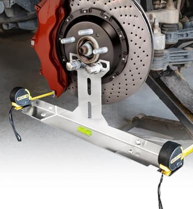 Toplamper Wheel Alignment Tool for DIY Toe Adjustment, Stainless Steel Toe Alignment Plates Allow One Man Operation, Quick and Easy Way to Check Toe in/Out, Fits Most Cars & Trucks(Patent Design)