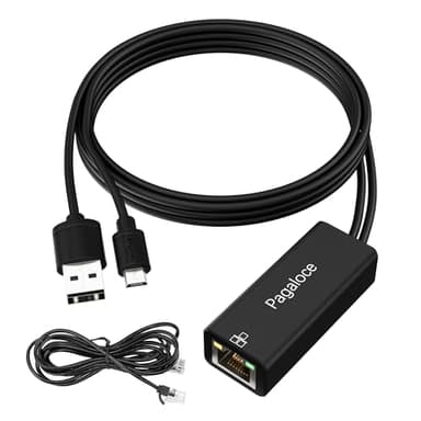 Pagaloce Ethernet Adapter for Fire TV Stick, Micro USB to RJ45 Ethernet Adapter,Compatible with Fire TV Stick 2/3/4K/4K Max,Chromecast Ultra（one RJ45 Cable Included