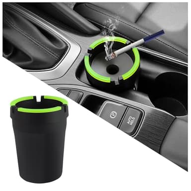 Smokeless Car Ashtray with Lid,Multi-Function Car Ashtrays for Cup Holder Smell Proof as Cars Trash Can,Portable Ashtray for Cars Interior Accessories for Most Vehicles