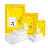 CLOVERCAT 8 PCS Disposable Bed Sheets Travel Sheets for Hotel, Disposable Bedding for Soft Breathable Bed Cover, Bed Sheet, Pillowcase, Towel Set for Trips, Hotels, Spa, Camping, Overnight Stay