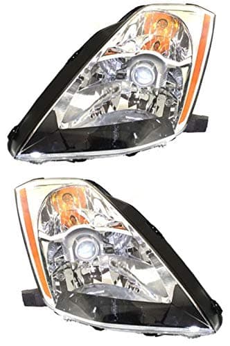 Garage-Pro 350Z Headlights Assembly Pair For Nissan 350Z 2003-2005, Driver and Passenger Side, Halogen With Bulb(s), Coupe Replaces# 26010CD026 26060CD026
