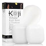 Koji White Kojic Acid & Glutathione Skin Brightening Soap for Body & Face Exfoliating, Hydrating and Cleansing Bar for Reduce the Appearance of Fine Lines and Wrinkles, Vegan, 2.82 oz (2 Bars)