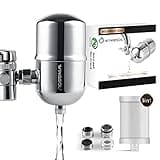 WINGSOL WINGSOL Faucet Filter Reduce Heavy Metals 99.6% Lead, Increase Water pH & Taste NSF/ANSI 42&53, 304 Stainless-Steel 220-Gallon 0.1µm Remineralize Water 5-in-1 Function WS-FM001-5in1
