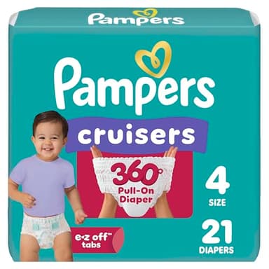 Pampers Diapers - Cruisers 360 - Size 7, 17 Count, Babyproof up to 100% Leakproof Pull-On Diaper (Packaging May Vary)