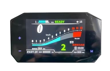 Choajie Speedometer MPH/KM TFT Fardriver Display for Electric Motorcycles with 22mm Handlebar Mount and Wiring Harness (Cj-5066-1)