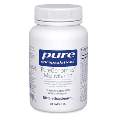 Pure Encapsulations PureGenomics Multivitamin - Supplement to Support Nutrient Requirements of Common Genetic Variations - with Vitamin A,B,C,D,E, K & Minerals - 60 Capsules