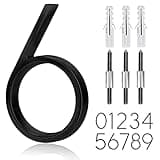 5" Stainless Steel Floating House Number, Metal Modern House Numbers, Mailbox Decor Number with Nail Kit, Coated Black, 911 Visibility Signage (6) or (9)