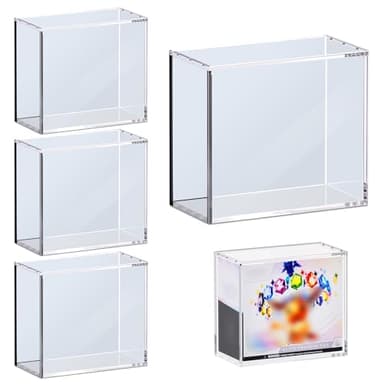 Kisbox 4 PCS ETB Protector Case, 5mm ETB Acrylic Display Case, Clear Ultra Acrylic Boxes for Display Compatible with Elite Trainer Box, Dustproof and Waterproof Display Box