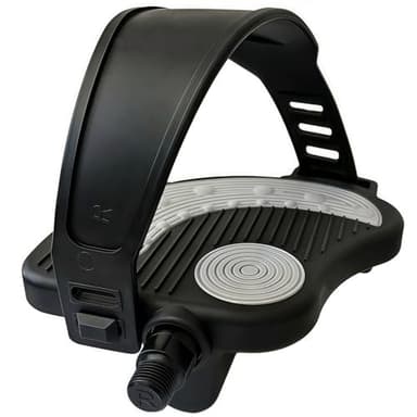 YBEKI Pro-Grade Exercise Bike Pedals with Adjustable Straps - 9/16" & 1/2" Spindle for Indoor Peloton/Schwinn/Spin Bikes | Heavy-Duty PP Plastic & PVC Straps + 500lb Capacity