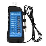 Jiawu Fence Tester, 7KV Neon Fence Voltage Tester for Electric Fence, Fault Finder, Portable Voltage Meter with Probe, Farm Fence Tester with 8 Neon Lights, Fencing Accessories 600V - 7000V